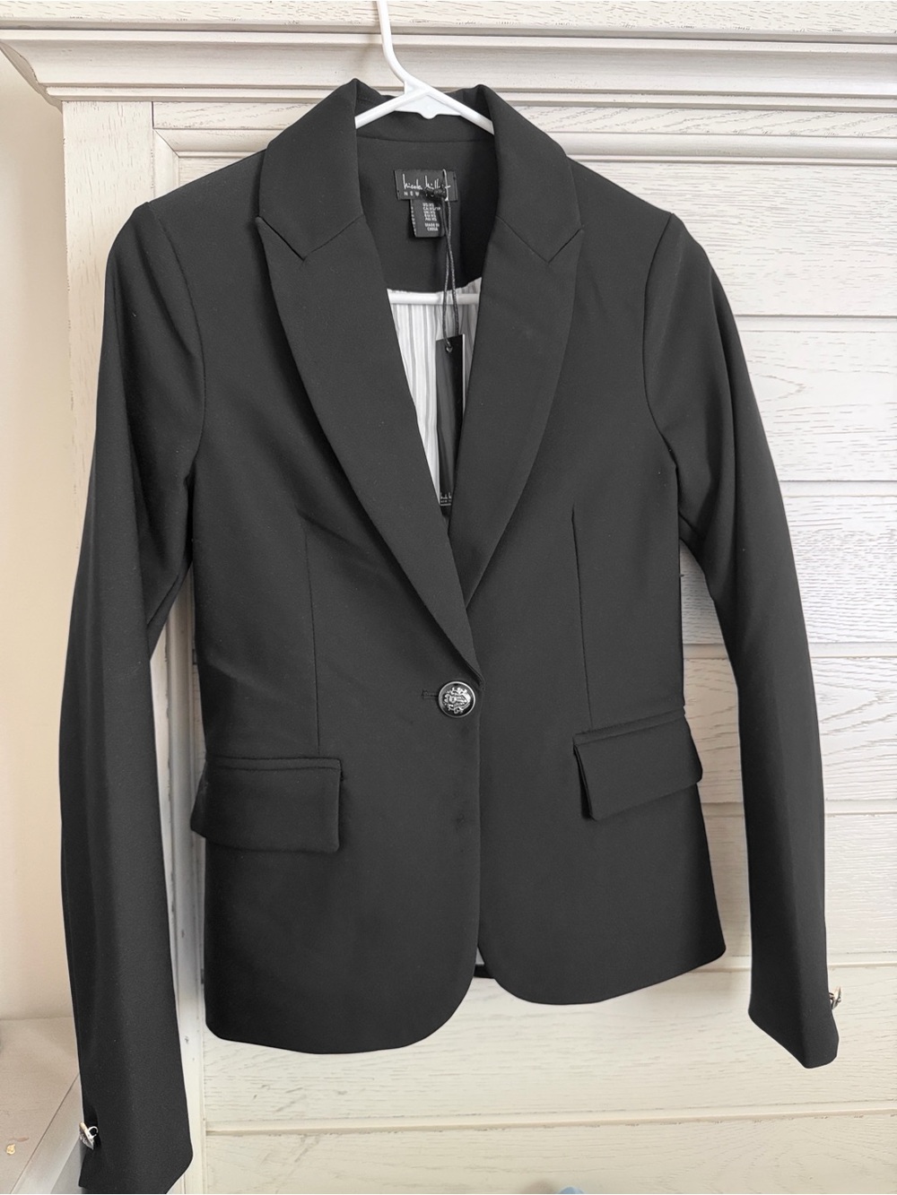 Nordstrom Black Single-Button Tailored Blazer